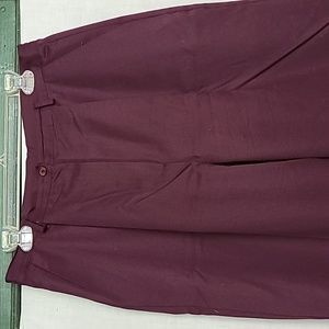 Bicé 100% Wool Wine Maroon Pants Trousers Fully Lined Women's Sz 14